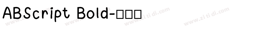 ABScript Bold字体转换